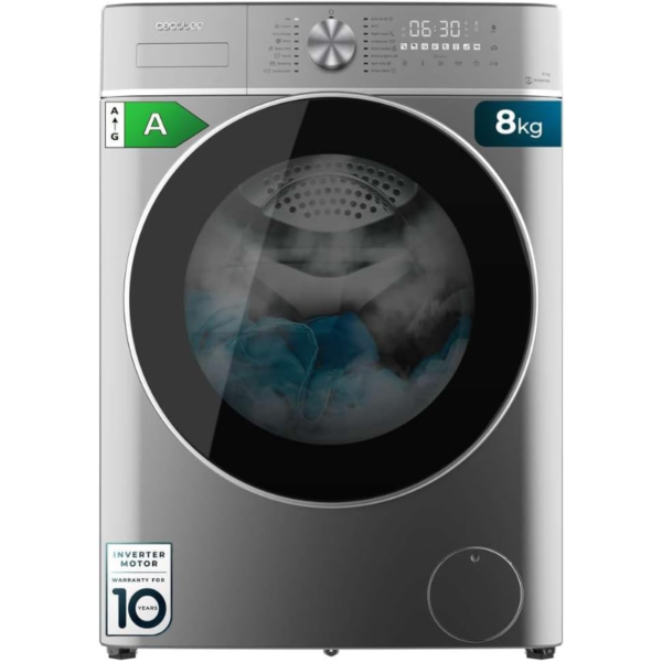 Lavadora de Carga Frontal Cecotec Bolero DressCode 8800 Inverter 8 kg
