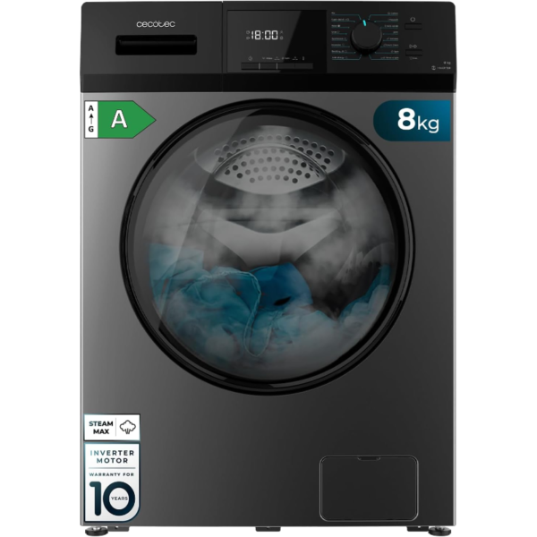 Lavadora de Carga Frontal Cecotec Bolero DressCode 8410 Inverter 8 kg